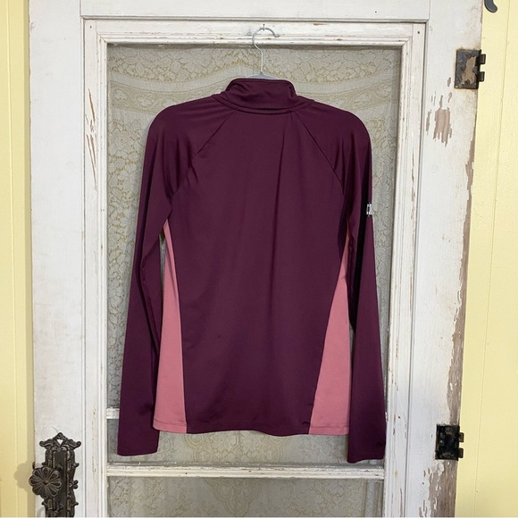 Victoria's Secret Pink Ultimate 1/4 Zip Pullover M Maroon & Pink Athletic Y2K - Picture 2 of 10